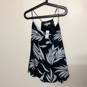 Blue and white loft top